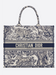 Dior Book Tote in Blue Toile De Jouy Reverse Embroidery