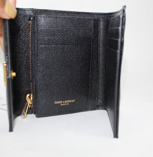 SAINT LAURENT V FLAP MONOGRAM WALLET - LuxurySnob