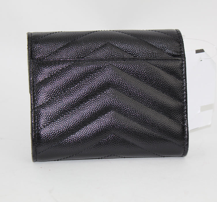 SAINT LAURENT V FLAP MONOGRAM WALLET - LuxurySnob