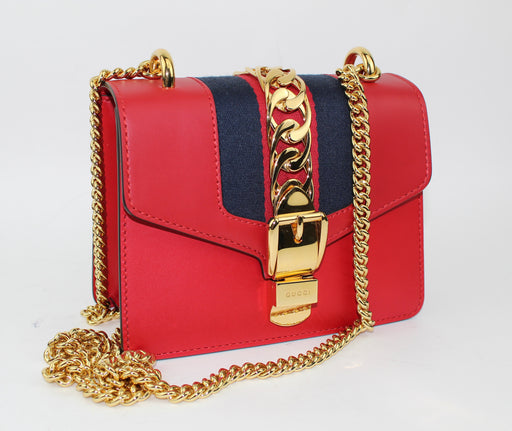 GUCCI SYLVIE LEATHER MINI CHAIN BAG - LuxurySnob
