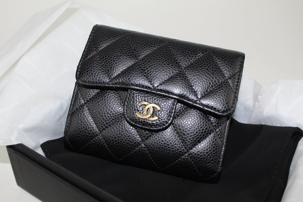 CHANEL CLASSIC SMALL CAVIER FLAP WALLET - LuxurySnob