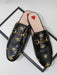 GUCCI PRINCETOWN EMBROIDERED LEATHER SLIPPER - LuxurySnob