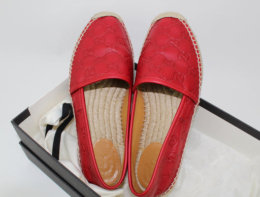 GUCCI SIGNATURE LEATHER ESPADRILLE - LuxurySnob