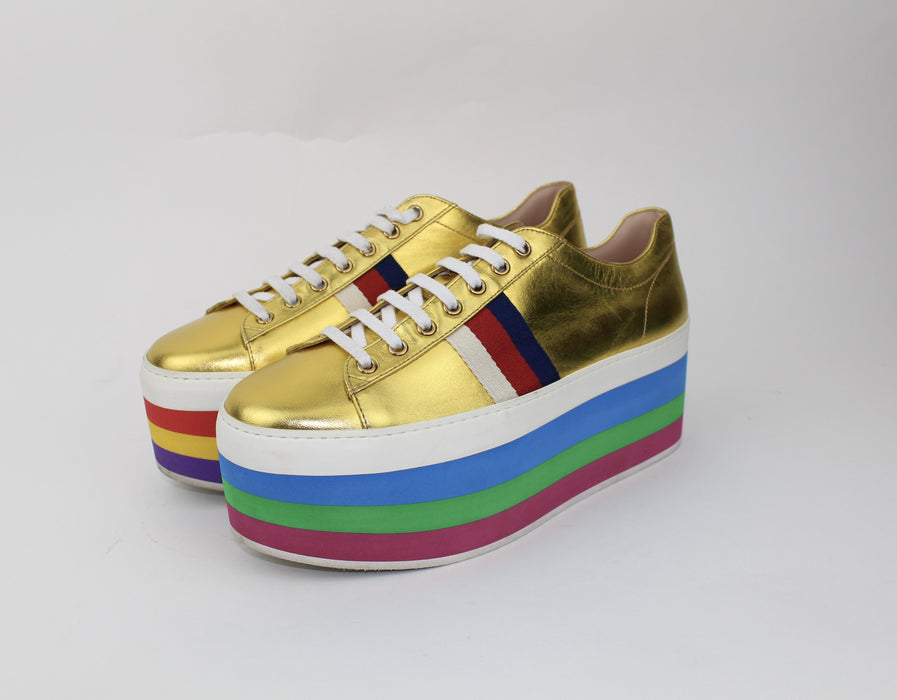 GUCCI PEGGY PLATFORM SNEAKERS - LuxurySnob