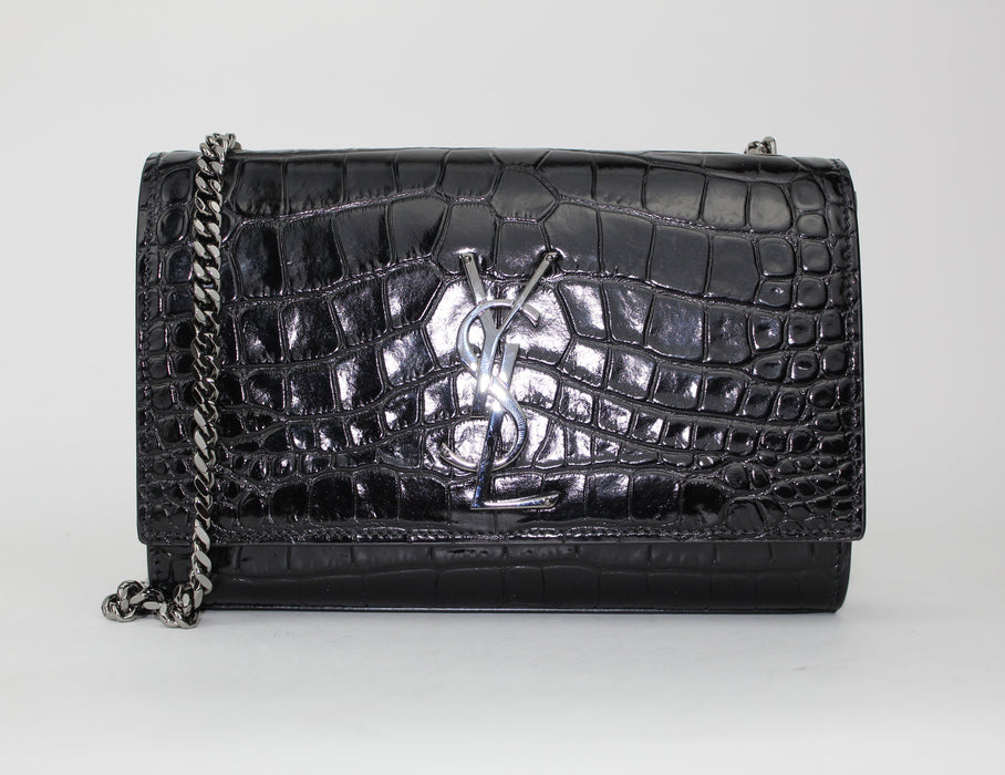 YSL CROC EMBOSSED KATE BAG - LuxurySnob