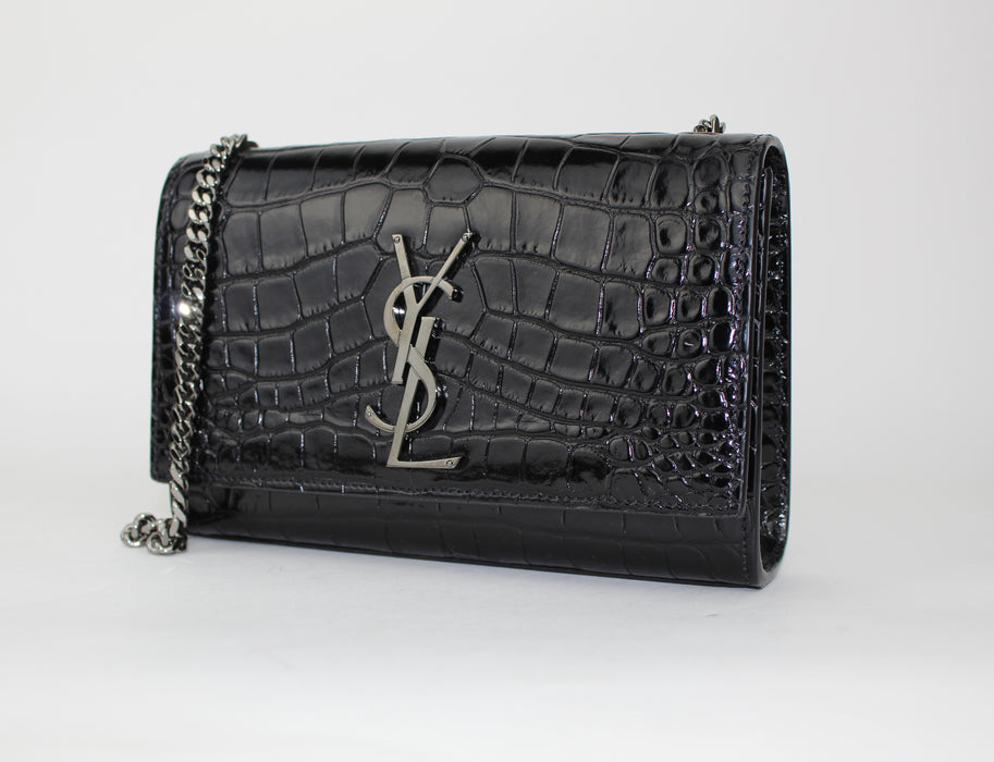 YSL CROC EMBOSSED KATE BAG - LuxurySnob