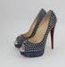 CHRISTIAN LOUBOUTIN METALLIC LADY PEEP SPIKES 150MM - LuxurySnob