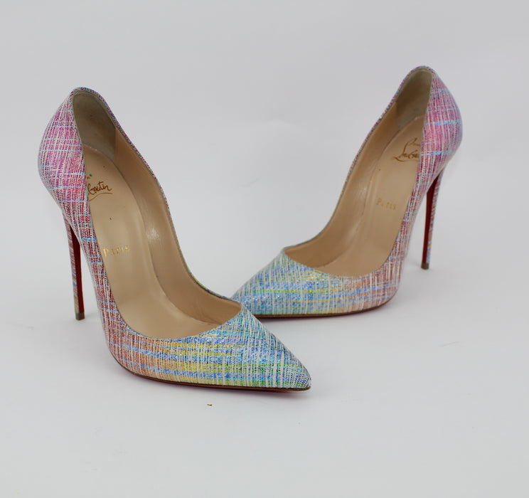 CHRISTIAN LOUBOUTIN SO KATE 120MM SUEDE UNICORN - LuxurySnob