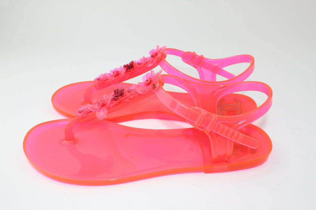 Chanel Thong Jelly Sandals