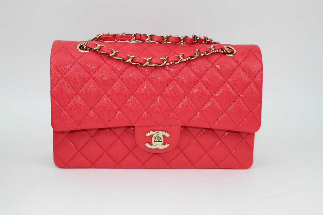 CHANEL CAVIAR DOUBLE FLAP MEDIUM BAG - LuxurySnob