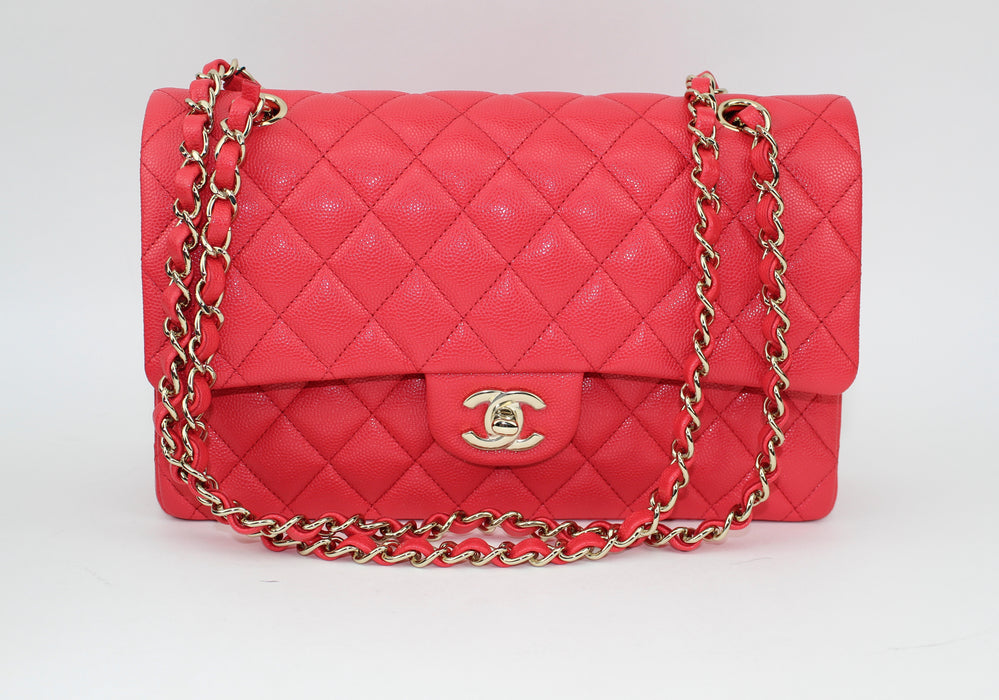 CHANEL CAVIAR DOUBLE FLAP MEDIUM BAG - LuxurySnob