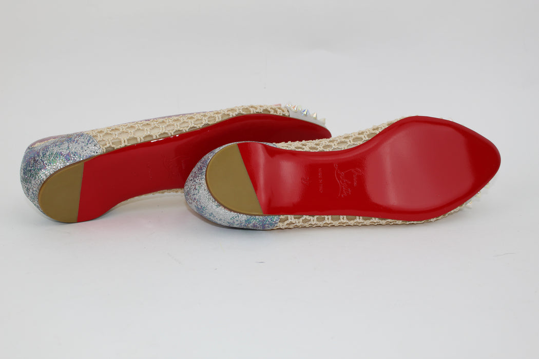 CHRISTIAN LOUBOUTIN MIX FLAT CALF/KNOT SIZE 37 - LuxurySnob