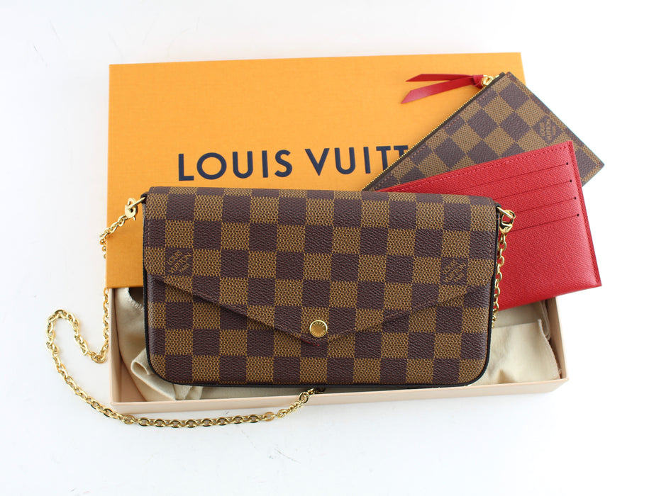 LOUIS VUITTON POCHETTE FELICIE DAMIER EBENE - LuxurySnob