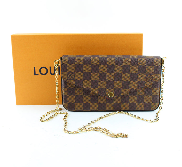 LOUIS VUITTON POCHETTE FELICIE DAMIER EBENE - LuxurySnob