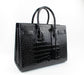 SAINT LAURENT CROC EMBOSSED SAC DE JOUR - LuxurySnob