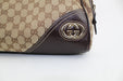 VINTAGE GUCCI MONOGRAM MEDIUM NEW BRITT BOSTON HANDBAG - LuxurySnob