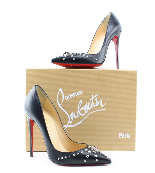 CHRISTIAN LOUBOUTIN DOOR KNOCK 120mm SIZE 38 - LuxurySnob