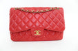 CHANEL LAMBSKIN DOUBLE FLAP JUMBO BAG