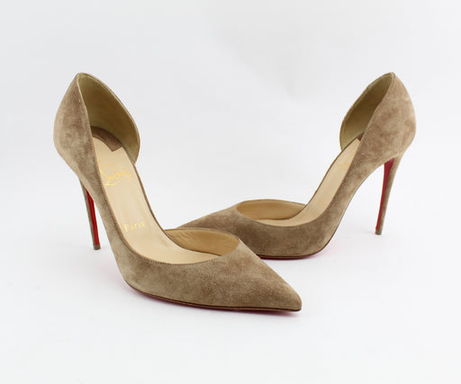 CHRISTIAN LOUBOUTIN IRIZA CAPPUCCINO 100mm SIZE 39 - LuxurySnob