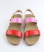 FENDI TRICOLOR DOUBLE-BAND FLAT PATENT SANDAL SIZE 40 - LuxurySnob