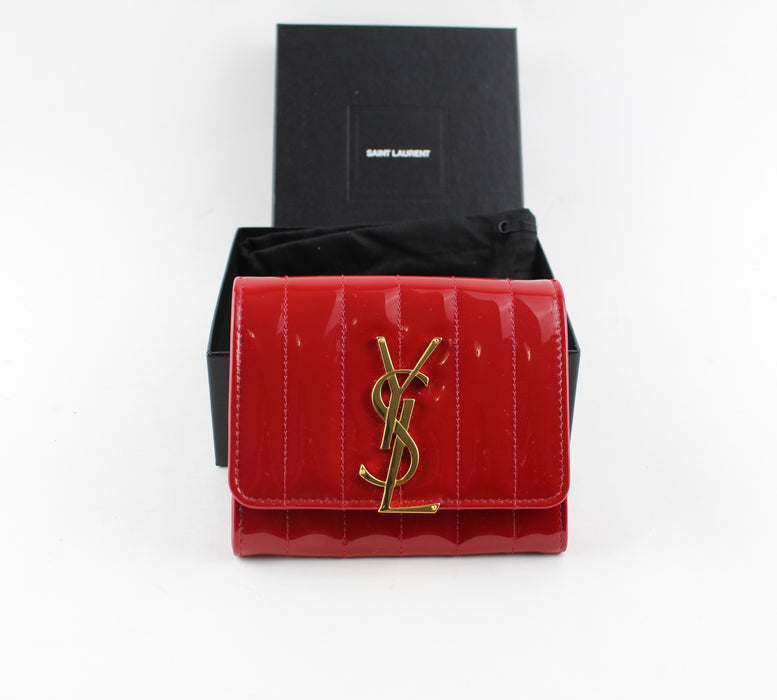 YSL VICKY SMALL MATELASSÈ WALLET - LuxurySnob