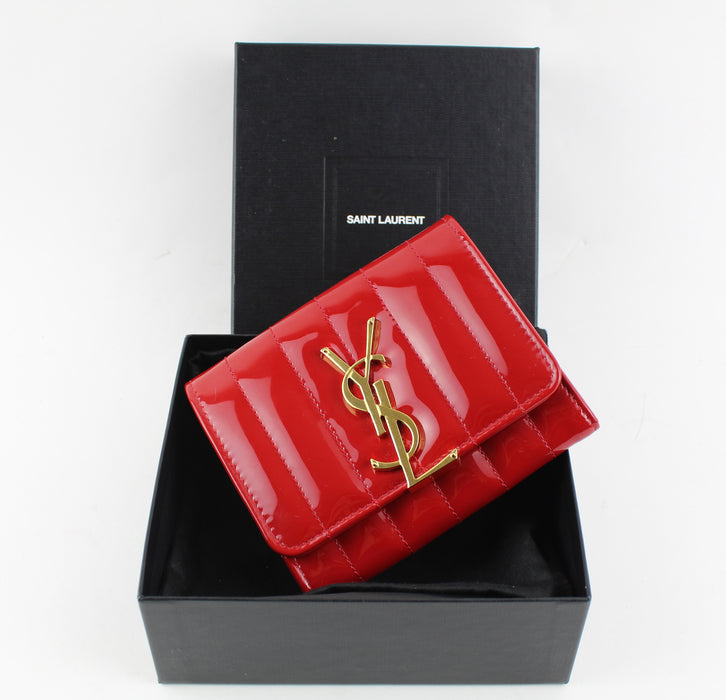 YSL VICKY SMALL MATELASSÈ WALLET - LuxurySnob