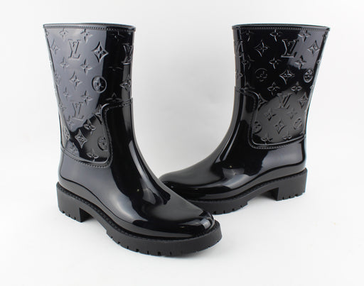 LOUIS VUITTON BOTTE PLATE DROPS RAINBOOTS SIZE 39 - LuxurySnob