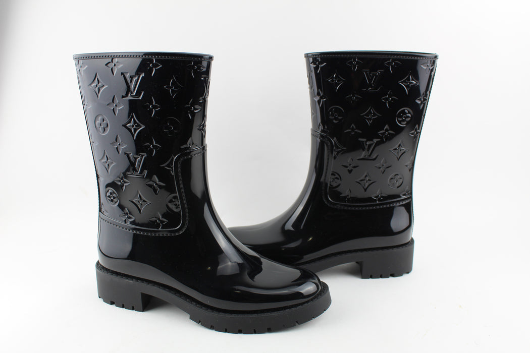 LOUIS VUITTON BOTTE PLATE DROPS RAINBOOTS SIZE 39 - LuxurySnob