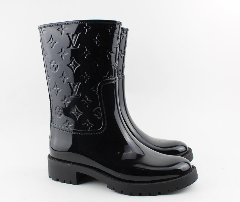 LOUIS VUITTON BOTTE PLATE DROPS RAINBOOTS SIZE 39 - LuxurySnob