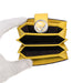 Fendi Yellow Leather Gusseted Card Holder