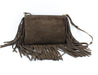 SAINT LAURENT FRINGED CROSSBODY BAG IN BROWN SUEDE - LuxurySnob
