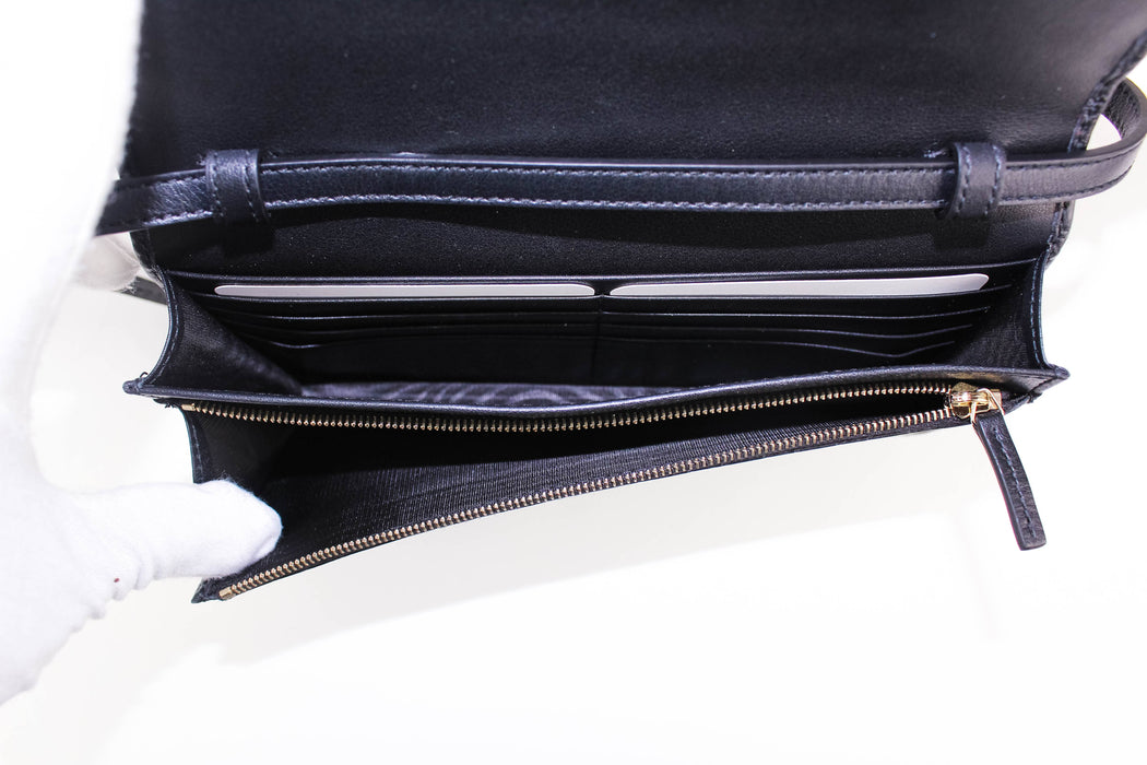 Gucci Leather Micro GG Guccissima Crossbody Wallet Bag