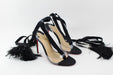 CHRISTIAN LOUBOUTIN MARIE EDWINA 100mm PVC/Crepe satin/Ostrich - LuxurySnob