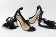 CHRISTIAN LOUBOUTIN MARIE EDWINA 100mm PVC/Crepe satin/Ostrich - LuxurySnob