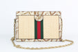 Gucci Straw and Snakeskin Ophidia Chain Bag