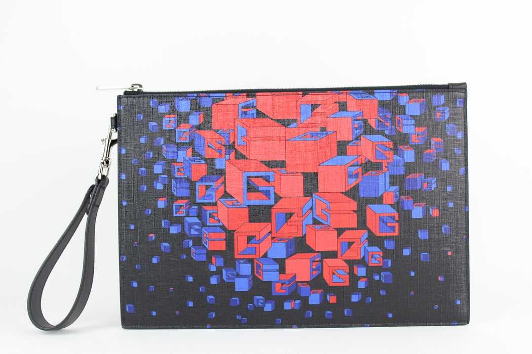 Gucci Red and Blue Graphic Pouch