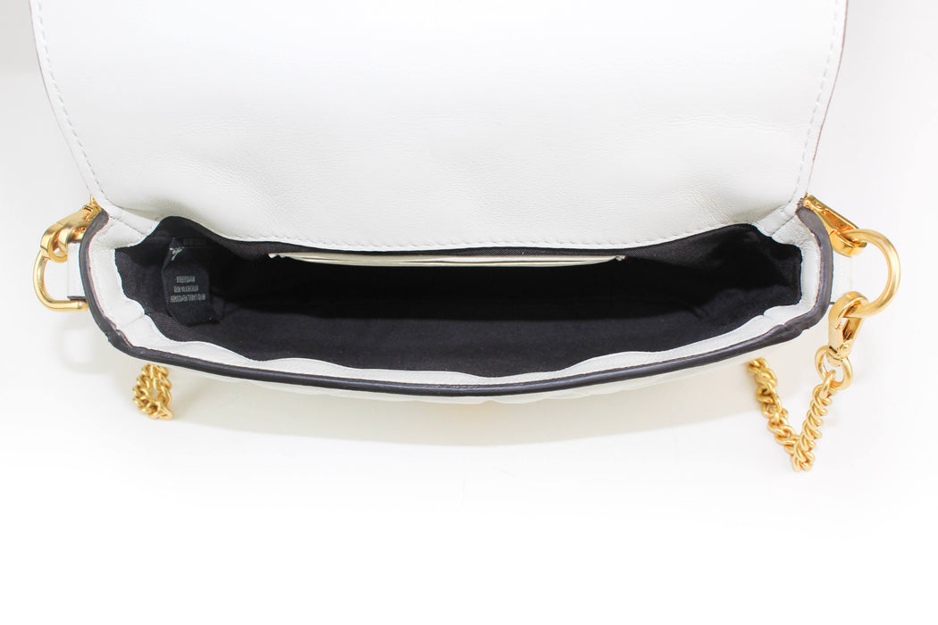 Fendi Leather Baguette Bag in White