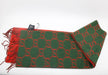 GUCCI RED AND GREEN WOOL SCARF