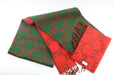 GUCCI RED AND GREEN WOOL SCARF