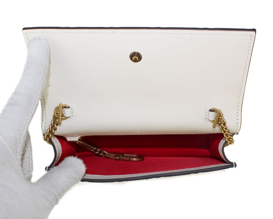Gucci Guccissima Mini Cherry Chain Bag in White LSC INC