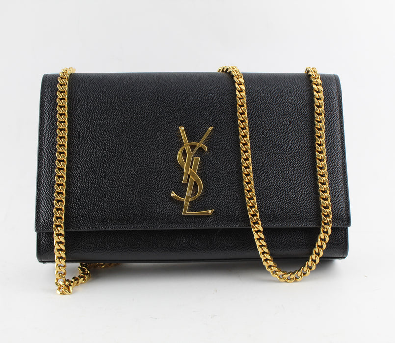 SAINT LAURENT MONOGRAM KATE MEDIUM LEATHER CHAIN BAG - LuxurySnob