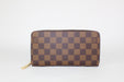 Louis Vuitton Zippy Wallet in Brown Damier Ebene