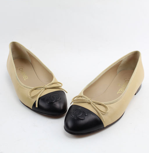 CHANEL BALLET FLATS SIZE 37.5 - LuxurySnob