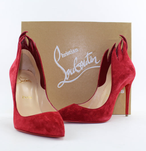 CHRISTIAN LOUBOUTIN VICTORINA 100MM VEAU VELOURS SIZE 38 - LuxurySnob