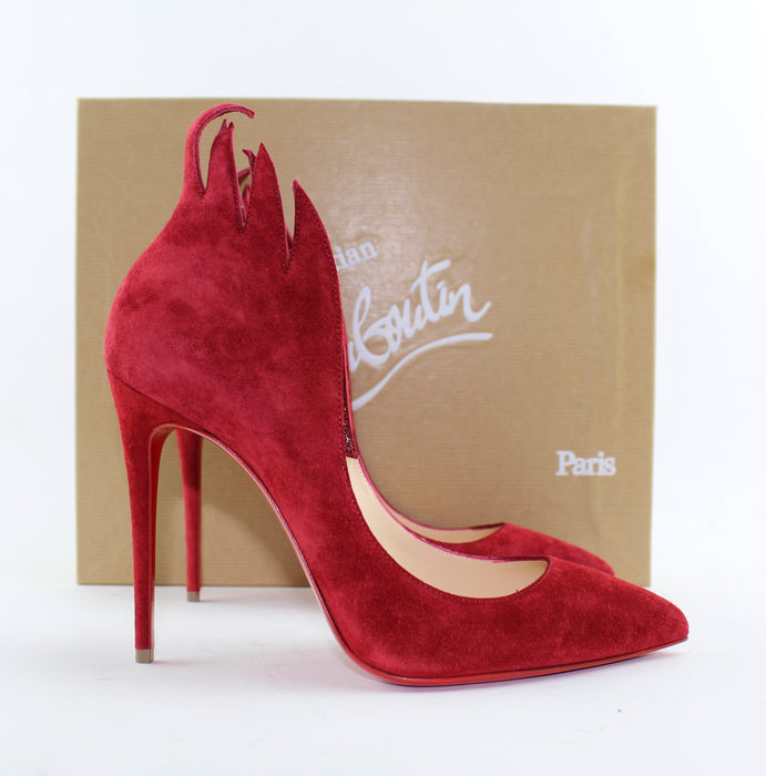 CHRISTIAN LOUBOUTIN VICTORINA 100MM VEAU VELOURS SIZE 38 - LuxurySnob