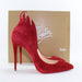 CHRISTIAN LOUBOUTIN VICTORINA 100MM VEAU VELOURS SIZE 38 - LuxurySnob