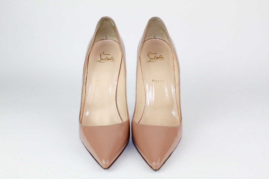 Christian Louboutin Patent So Kate in Nude