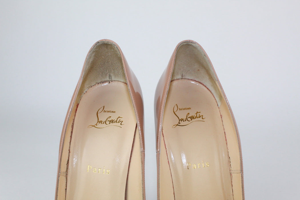 Christian Louboutin Patent So Kate in Nude