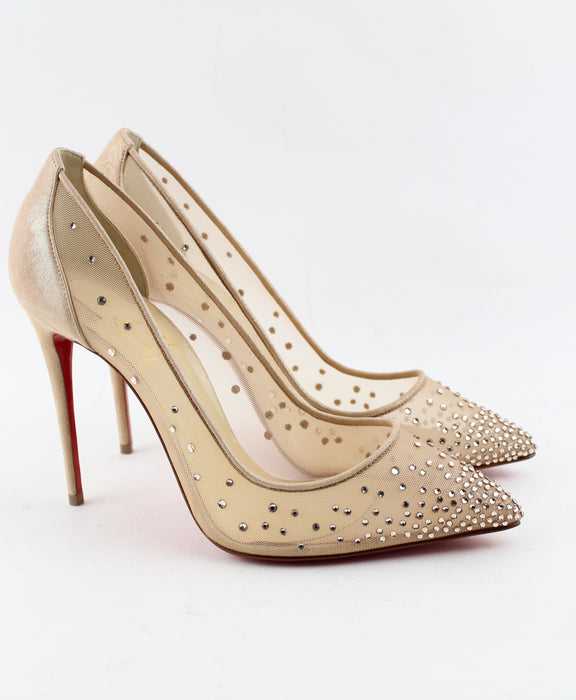 CHRISTIAN LOUBOUTIN FOLLIES STRASS 100mm - LuxurySnob