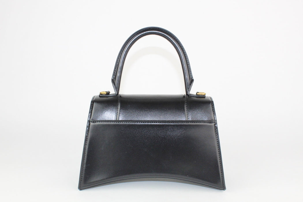 Balenciaga Hourglass Small Top Handle Bag in Black 